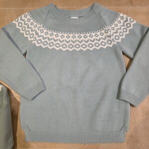 Artesania Granlei Light Blue and White Knit Sweater